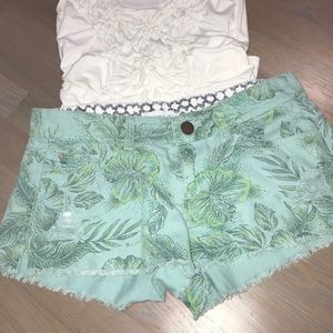 O'Neill Shorts - ❤️O’Neill palm printed shorts blue/green frayed 7 O'Neill Shorts - ❤️O’Neill palm printed shorts blue/green frayed 7